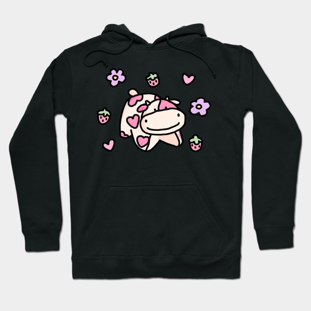 Strawberry Cow Hoodie by maiadrawss